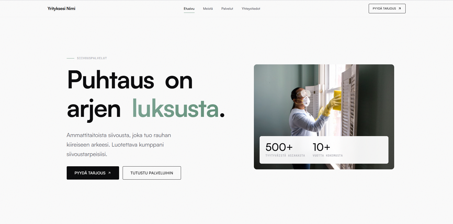 Laaja Yrityssivusto mallipohja - JL Sites